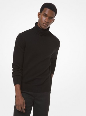 Pantaloni Barbati Michael Kors Wool Turtleneck Sweater Negrii | 67LAICYHN