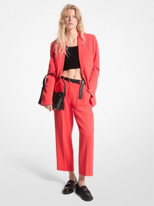 Pantaloni Dama Michael Kors Pleated Crepe Pants Corai | 47UTLDCKP