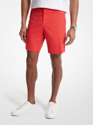 Pantaloni Scurti Barbati Michael Kors Stretch Cotton Shorts Corai | 23FHAEYMR