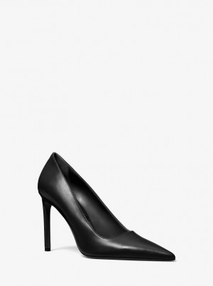 Pantofi Cu Toc Dama Michael Kors Martine Leather Pump Negrii | 03MKSEUPA