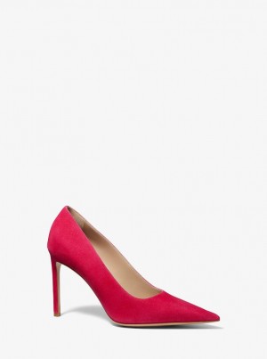 Pantofi Cu Toc Dama Michael Kors Martine Suede Pump Fuschia | 38FKZQYMG