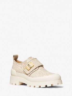 Pantofi Plati Dama Michael Kors Padma Animal Jacquard Loafer Maro | 35FLPRAHY