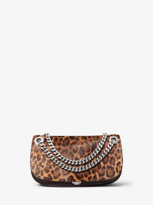 Poșete Dama Michael Kors Christie Mini Leopard Print Calf Hair Envelope Bag Maro Colorati | 15DGUFHJK