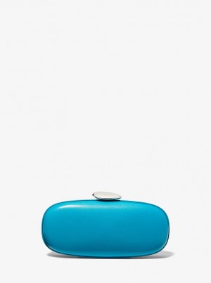 Poșete Dama Michael Kors Tina Small Leather Minaudiere Turcoaz | 26OFBUTWR