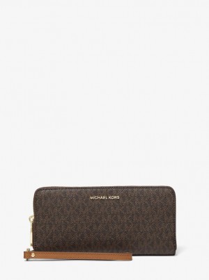 Portofel Dama Michael Kors Large Logo Continental Wallet Maro | 82RXFZIQW