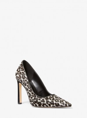 Pumps Dama Michael Kors Amara Leopard Print Calf Hair Pump Negrii | 95GZPJYVI