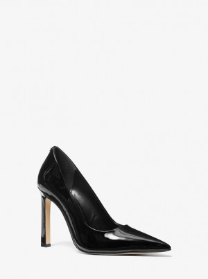 Pumps Dama Michael Kors Amara Patent Leather Pump Negrii | 07OSJIWND