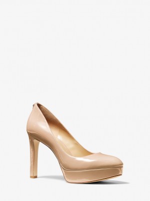 Pumps Dama Michael Kors Chantal Faux Patent Leather Platform Pump Roz Deschis | 91QBEJYGS