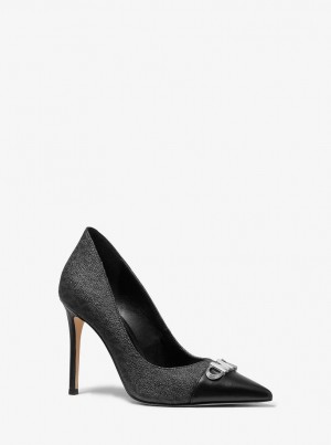 Pumps Dama Michael Kors Parker Logo Pump Negrii | 59PKQTGBA
