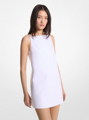 Rochie Dama Michael Kors Cotton Blend Mini Dress Albi | 94OTHVJDP