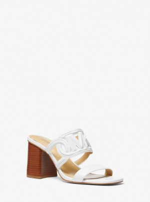 Sandale Dama Michael Kors Alma Leather Sandal Albi | 37FAVQLKZ