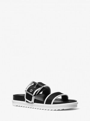 Sandale Dama Michael Kors Colby Two-Tone Neoprene Slide Sandal Albi | 95ZCDXTVH