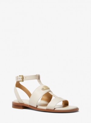 Sandale Dama Michael Kors Darcy Leather Sandal Albi | 27EUOFNHP