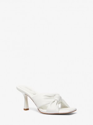 Sandale Dama Michael Kors Elena Leather Sandal Albi | 82MJGIDXZ