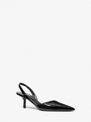 Sandale Dama Michael Kors Holly Patent Leather Pump Negrii | 24NWRCKAD