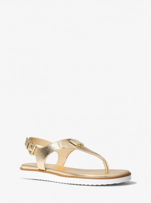 Sandale Dama Michael Kors Jilly Metallic Sandal Aurii | 94IDRTLGP