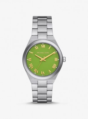 Silver-tone Dama Michael Kors Lennox Silver-Tone Watch Pear | 91WCZBXNK