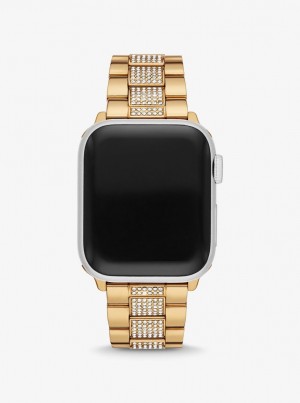 Smartwatch Dama Michael Kors Pave Gold-Tone Strap For Apple Watch Aurii | 18JWENOYX