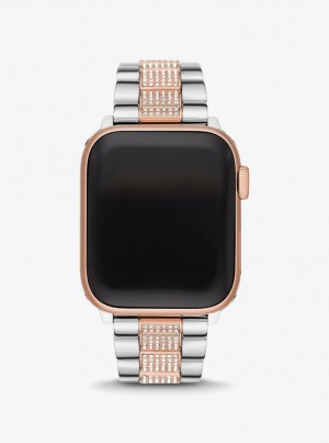 Smartwatch Dama Michael Kors Pave Two-Tone Strap For Apple Watch Two Tone | 95AFPRQWX