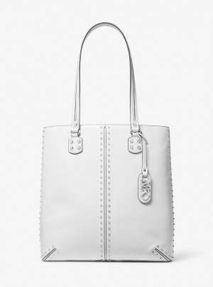 Totes Dama Michael Kors Astor Large Studded Leather Tote Bag Albi | 71HSOTLGD