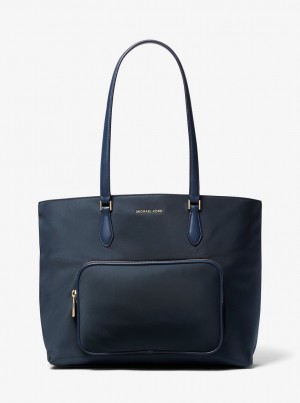 Totes Dama Michael Kors Cara Large Nylon Tote Bag Bleumarin | 49EIVDSBP