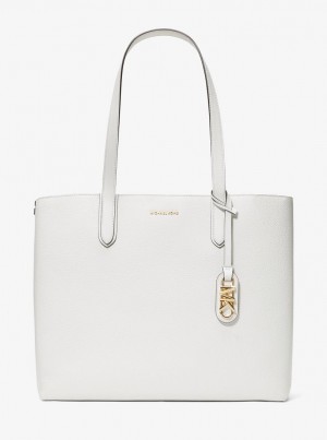Totes Dama Michael Kors Eliza Extra-Large Pebbled Leather Reversible Tote Bag Albi | 53XOKRHUE