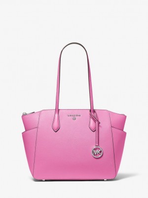 Totes Dama Michael Kors Marilyn Medium Saffiano Leather Tote Bag Roz | 60OHRTKJV
