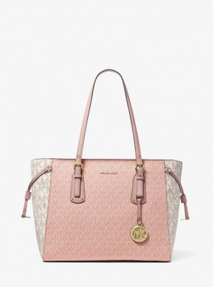 Totes Dama Michael Kors Voyager Medium Color-Block Logo Tote Bag Colorati | 86VEOBKLX