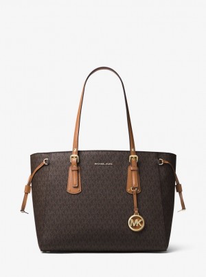 Totes Dama Michael Kors Voyager Medium Logo Tote Bag Maro | 49FMXCJAI