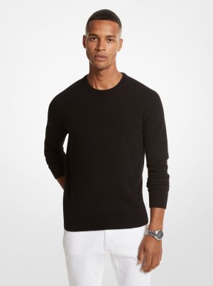 Tricouri Barbati Michael Kors Cashmere Sweater Negrii | 86POTXSAL
