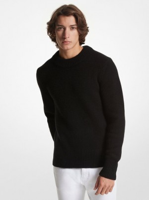 Tricouri Barbati Michael Kors Cashmere Sweater Negrii | 45WGDPIYK