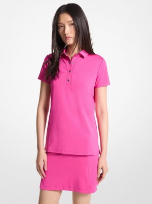 Tricouri Dama Michael Kors Golf Tech Performance Polo Shirt Roz | 97CYBDSOM