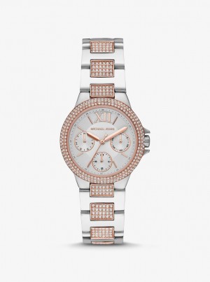 Two-tone Dama Michael Kors Mini Camille Pave Two-Tone Watch Two Tone | 20OQPRTUX