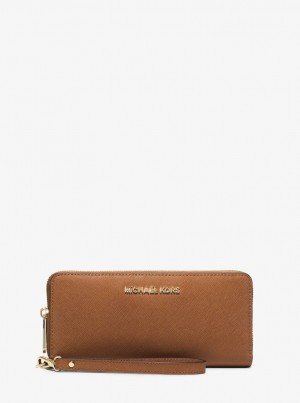 Wristlet Dama Michael Kors Leather Continental Wristlet Luggage | 96ESUCRNL